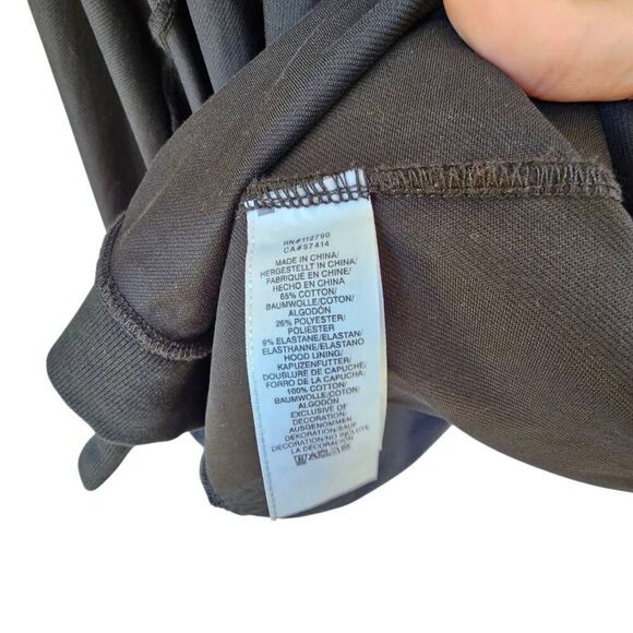 True Religion Men’s Black Full Zip Hoodie Sweatshirt Logo Drawstring Pockets L - Picture 8 of 10